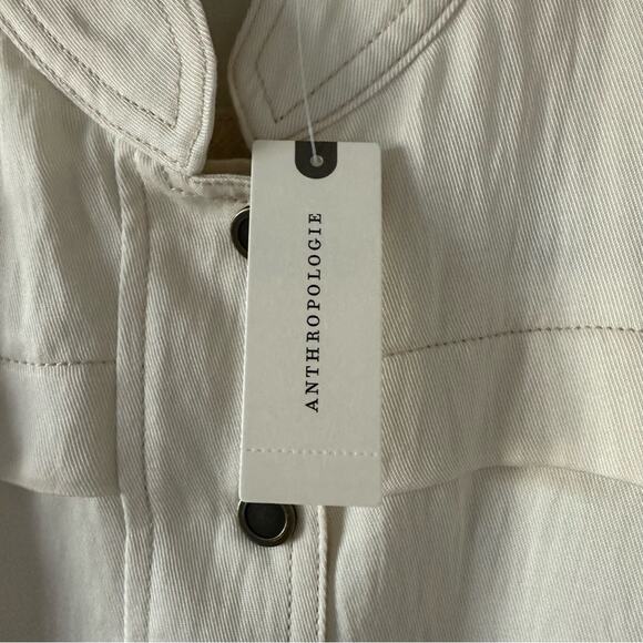 Anthropologie Ivory Silky Utility Vest NEW - Picture 3 of 8